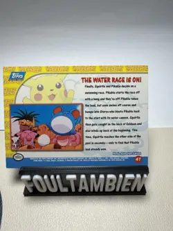 Topps Pokemon Pikachu's Vacation #47 Water Race Is On Trading Card Foil Hologram - Image 2