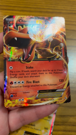 Damaged PIKACHU EX & CHARIZARD, 2016 Pokemon Holographic Card HP 130 & 180 Promo - Image 2