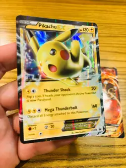 Damaged PIKACHU EX & CHARIZARD, 2016 Pokemon Holographic Card HP 130 & 180 Promo - Image 4