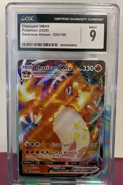 CGC 9 Pokemon Charizard VMAX 020/189 Darkness Ablaze Tcg Graded Card Mint 2020 - Image 2