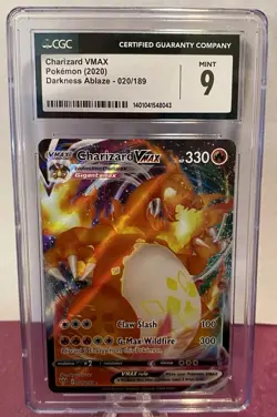 CGC 9 Pokemon Charizard VMAX 020/189 Darkness Ablaze Tcg Graded Card Mint 2020 - Image 5