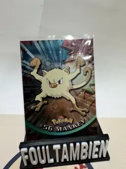 2000 topps pokemon tv animation series 2 Mankey Foil Card - Image 1