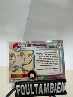 2000 topps pokemon tv animation series 2 Mankey Foil Card - Image 2