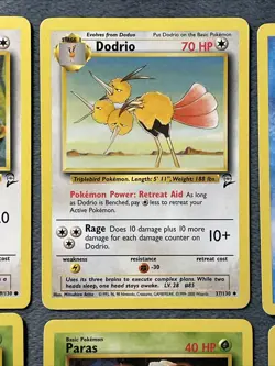 Vintage Pokemon Cards Lot Base Set 2 WOTC Onix Sandshrew Bellsprout Paras + More - Image 3