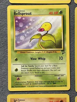 Vintage Pokemon Cards Lot Base Set 2 WOTC Onix Sandshrew Bellsprout Paras + More - Image 5