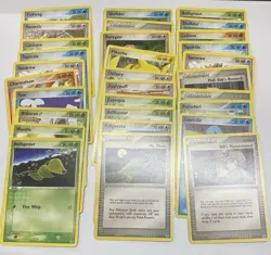2004 Pokemon FIRE RED vs LEAF GREEN Non Holo Lot 30 Cards All MINT + 4 Wrappers! - Image 1