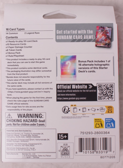 New - Sealed: Bandai Starter Deck 03: Zeon's Rush Gundam Card Game - US SHIPPING - Image 2