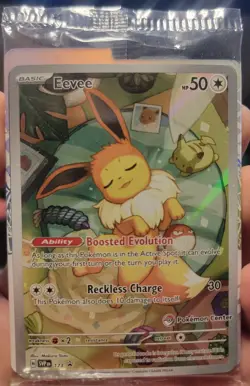 Pokemon Center Eevee Prismatic Evolutions Black Star Promo Card SVP 173 - Image 1