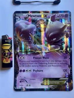 Pokemon XY Breakthrough JUMBO Card Mewtwo EX Ultra Holo Rare 61/162 - Image 1