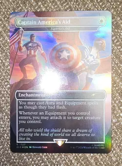 MTG - SLD Marvel - Captain America's Aid - Sigarda's Aid #1727 - Near Mint Foil - Image 1