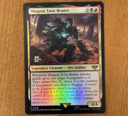 Shagrat, Loot Bearer [Prerelease] R 0228, NM Foil Promo MTG LotR Lord Rings LTR - Image 1