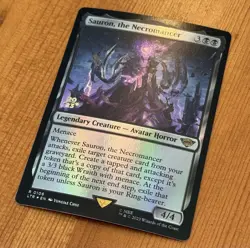 Sauron, the Necromancer [Prerelease] R 0106, NM Foil Promo, MTG LotR Lord Rings - Image 2