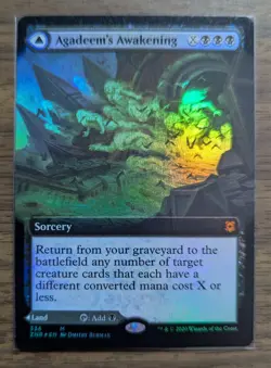 MTG Agadeem's Awakening Extended Art Foil from Zendikar Rising NM - Image 1