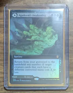 MTG Agadeem's Awakening Extended Art Foil from Zendikar Rising NM - Image 3