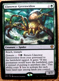 Llanowar Greenwidow - Promo Pack - Dominaria United - NM - EN - 169 - Image 1
