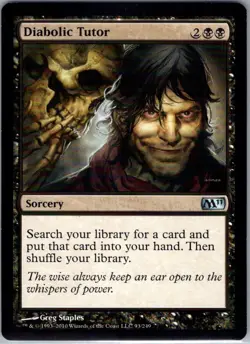 Diabolic Tutor - 93 - Magic 2011 (M11) - Magic MTG - NM - B3G1 - Image 1