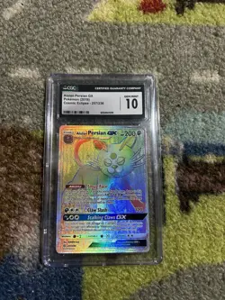 2019 Pokemon SM Cosmic Ecilipse Alolan Persian GX Secret Rare #257/236 Cgc 10 - Image 1