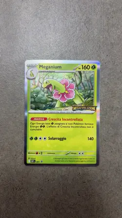MEGANIUM MEP 001 - POKEMON MEGAEVOLUZIONE PROMO 2025 NM PRERELEASE STAMPED HOLO - Image 1