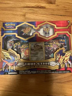 Pokemon TCG: Zamazenta True Steel Premium Collection Box Sealed (1 team up pack) - Image 1