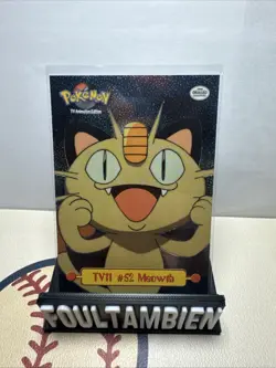 topps Pokemon TV Animation Edition Series 1 Rainbow Foil TV11 #52 Meowth Puzzle - Image 1