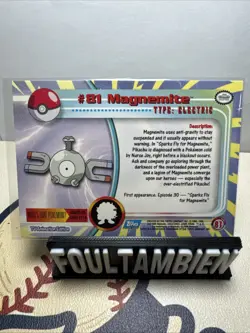 2000 Topps Pokemon TV Animation Edition Series 2 Magnemite #81 Silver Foil - Image 2