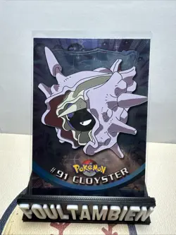 Cloyster #91 Pokemon Topps Series 1 TCG Blue Logo Label 1st Print Pokemon Foil - Image 1