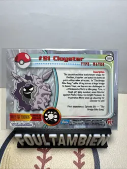 Cloyster #91 Pokemon Topps Series 1 TCG Blue Logo Label 1st Print Pokemon Foil - Image 2