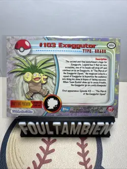 Exeggutor Silver Foil Topps Pokemon TV Animation Edition Series 2 #103 2000 - Image 2
