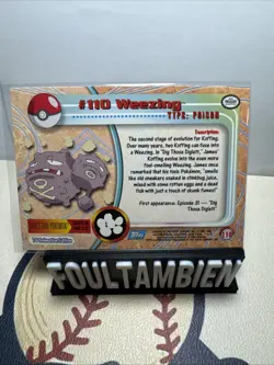 2000 Topps Pokemon TV Animation Edition Series 1 Silver Foil Weezing #110 8d4 - Image 2