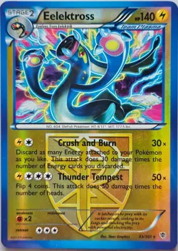 Eelektross 33/101 B&W Plasma Blast REVERSE HOLO PERFECT MINT! Pokemon - Image 1