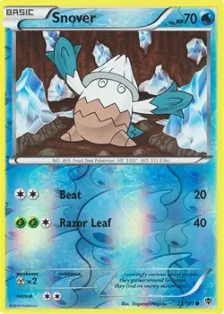 Snover 25/101 B&W Plasma Blast REVERSE HOLO PERFECT MINT! Pokemon - Image 1