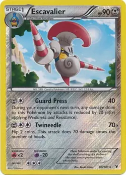 Escavalier 80/101 B&W Noble Victories REVERSE HOLO PERFECT MINT! Pokemon - Image 1