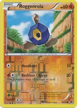 Roggenrola 50/98 B&W Emerging Powers REVERSE HOLO MINT! Pokemon - Image 1