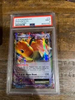 POKEMON 2016 XY Evolutions DRAGONITE EX #72 PSA 9 Mint RARE 2 - Image 1