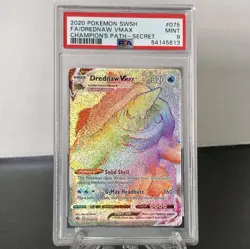 Mint PSA 9 Drednaw VMAX FA Rainbow Secret Rare 75/73 Champions Path Pokemon TCG - Image 3