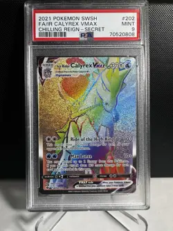 Pokemon! PSA 9 Shadow Rider Calyrex VMAX 204/198 - Secret Rainbow Rare - Mint - Image 1