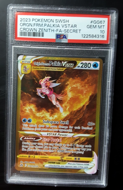 2023 POKEMON SWSH #GG67 SECRET FULL ART/ORIGIN FORME PALKIA VSTAR PSA 10 GEM MT - Image 1
