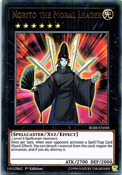 Norito The Moral Leader BLRR-EN058 Yu-Gi-Oh! Card Light Play 1st Edition - Image 1