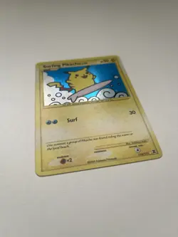 2009 Pokemon Rising Rivals Surfing Pikachu 114/111 Secret Rare Holo Card (LP) - Image 5