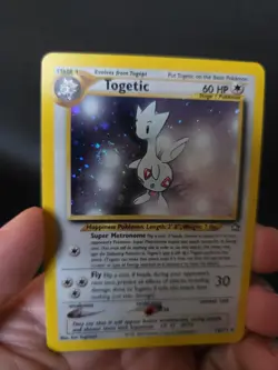 Pokemon Togetic 16/111 Neo Genesis Holo Rare Pokemon Card NM Swirl - Image 5