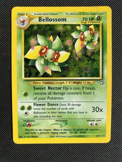 Pokemon TCG Vintage Bellosom Neo Genesis Holo Rare Unlimited Card 3/111 NM - Image 1
