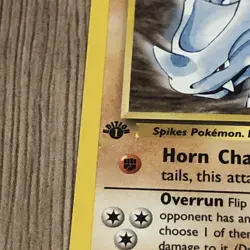 Pokemon Card - 1st Edition Blaine's Rhyhorn (65/132) Gym Challenge NM - Image 2