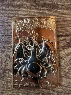 23K Gold Plated CHARIZARD Trading Card 1999 Burger King Pokemon - Image 1