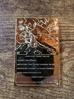 23K Gold Plated CHARIZARD Trading Card 1999 Burger King Pokemon - Image 2