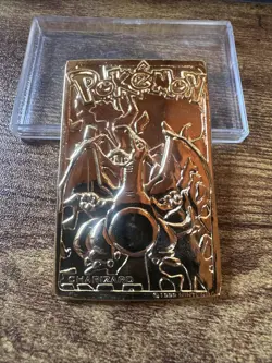 23K Gold Plated CHARIZARD Trading Card 1999 Burger King Pokemon - Image 3