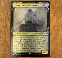 Gandalf, Westward Voyager, M 0463, NM Foil Showcase Scrolls, MTG LotR Lord Rings - Image 1
