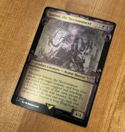 Sauron, the Necromancer, R 0557, NM Foil Showcase Scrolls, MTG LotR Lord Rings - Image 2