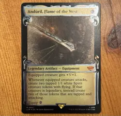 Anduril, Flame of the West, M 0687, NM Foil Showcase Scrolls MTG LotR Lord Rings - Image 1