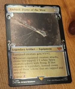 Anduril, Flame of the West, M 0687, NM Foil Showcase Scrolls MTG LotR Lord Rings - Image 2