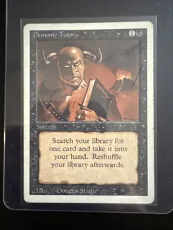 Magic the Gathering Revised Edition Demonic Tutor Sorcery LP - Image 1